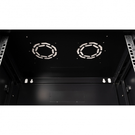Шкаф 19" телекоммуникационный настенный, 12U 635x600х450 мм, дверь перфорация, черный